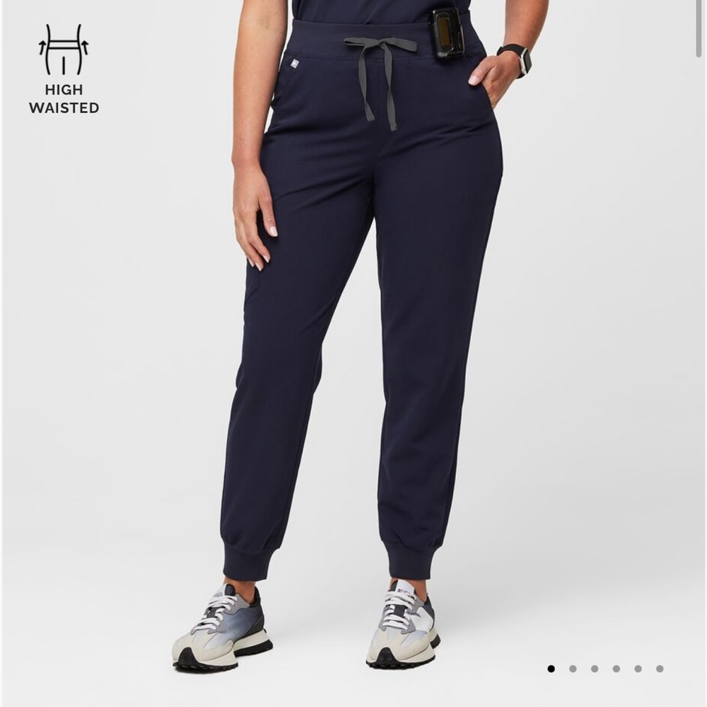 FIGS high waisted Zamora joggers navy